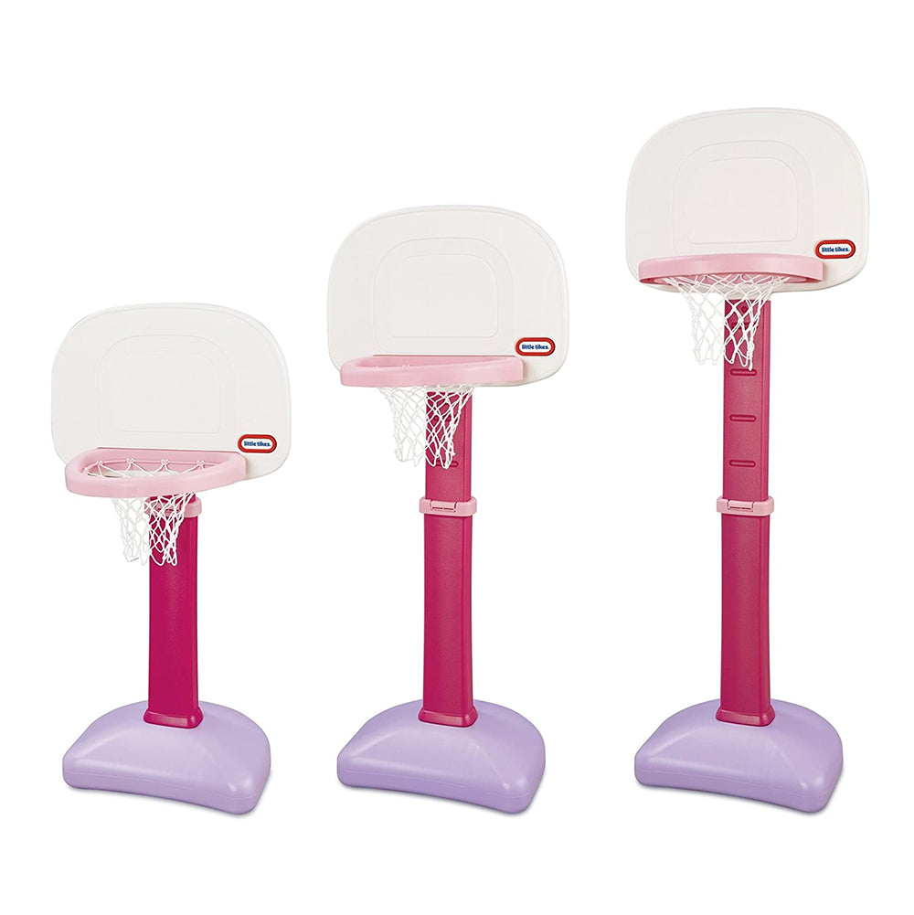 Little Tikes Toddler Basketball Set, Adjustable Hoop, 3 Balls, Pink (Open Box) - VMInnovations