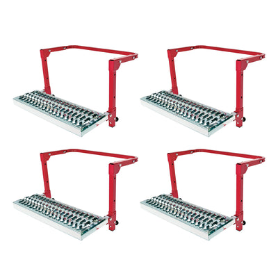 Powerbuilt Non Slip 4 Position Truck and Car Tire Service Step, Red (4 Pack)