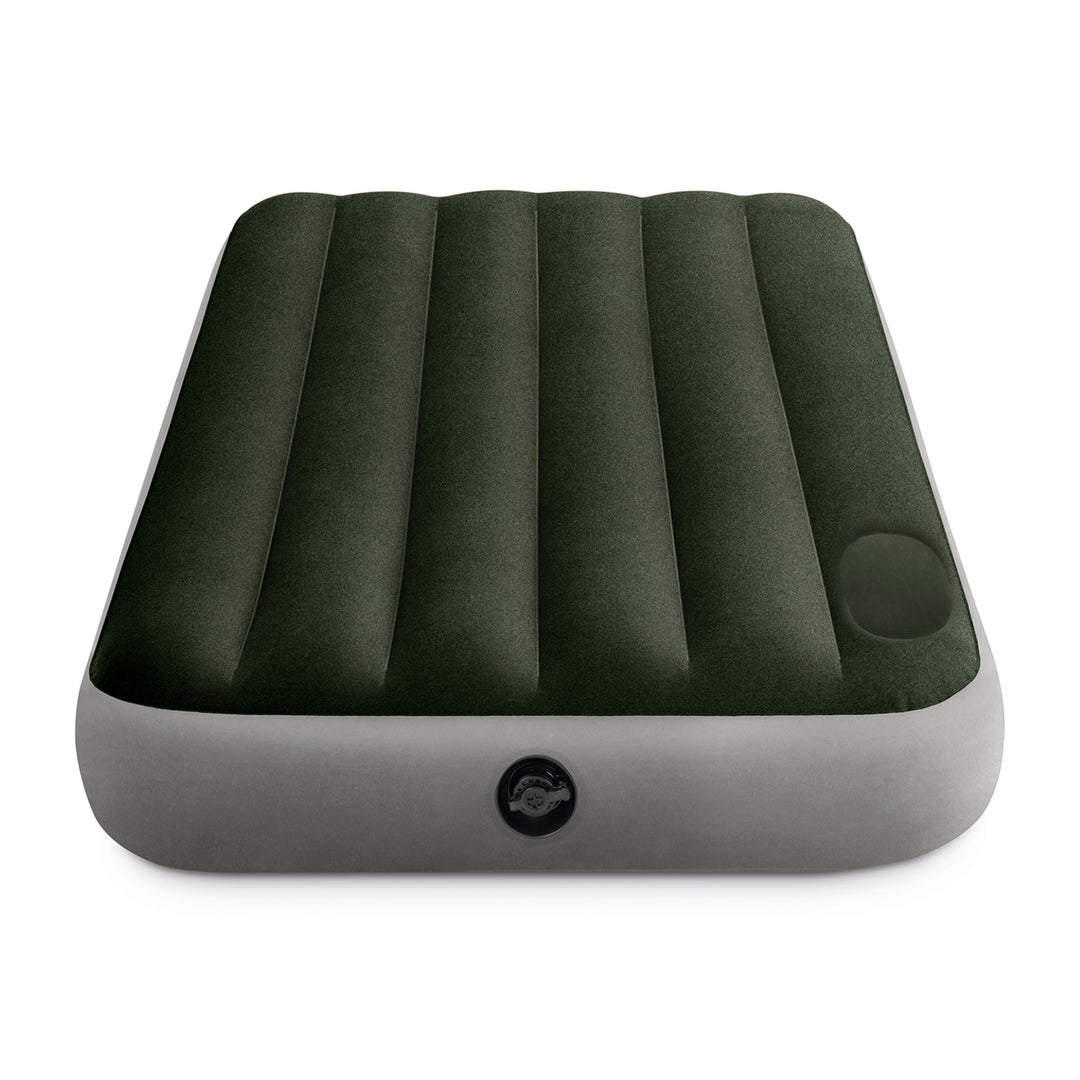 Intex Dura-Beam Standard Downy Air Mattress w/Built-In Foot Pump, Twin, 2 Pack