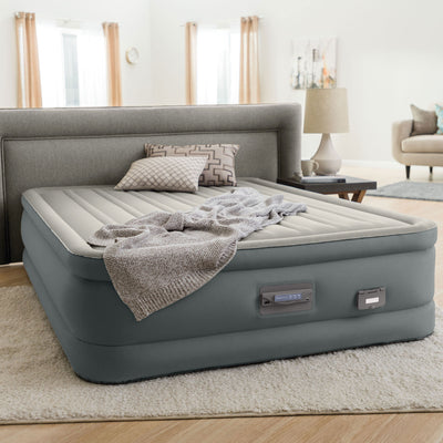 Intex Dream Support Fiber Tech Air Mattress with Built-In Pump, Queen (Open Box) - VMInnovations
