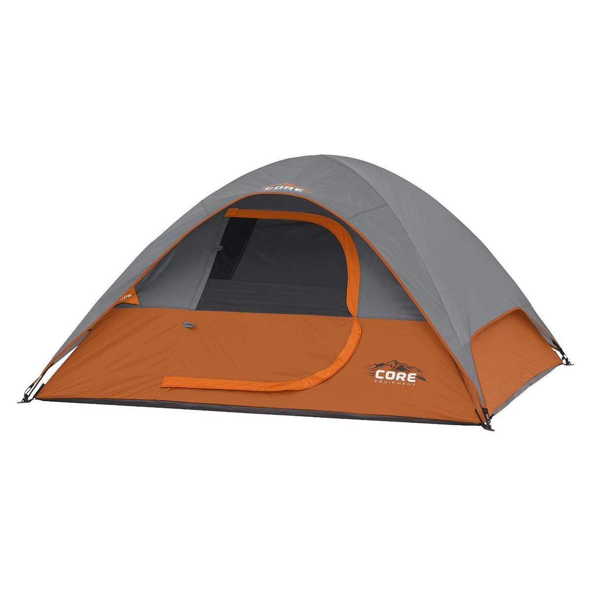 CORE Equipment 3 Person 7' x 7'  Dome Camping Tent | Orange/Grey (Open Box)