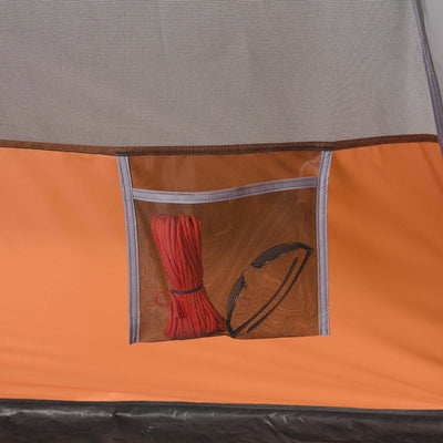 CORE Equipment 4 Person 9' x 7' Dome Camping Tent - Orange/Grey (Open Box)