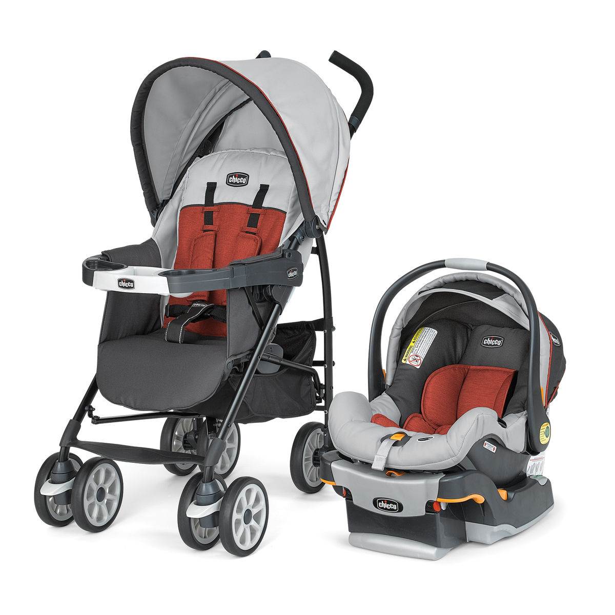 Chicco Neuvo Travel System w/ KeyFit 30 Infant Car Seat and Stroller - Open Box