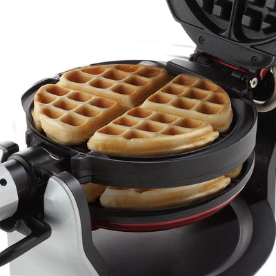 Oster CKSTWFDF2-1-015 Electric Double Flip Belgian Wafflemaker, Red (Open Box)