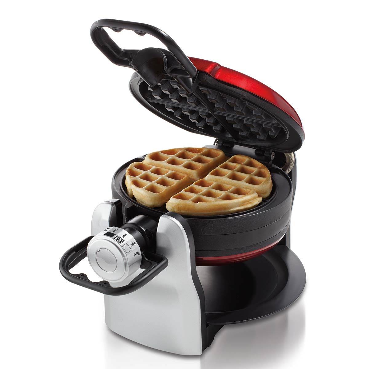Oster CKSTWFDF2-1-015 Electric Double Flip Belgian Wafflemaker, Red (Open Box)