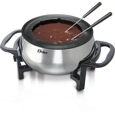 Oster FPSTFN7710 3-1/2 Quart Fondue Pot with Forks, Stainless Steel-Open Box