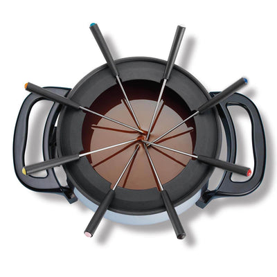 Oster FPSTFN7710 3-1/2 Quart Fondue Pot with Forks, Stainless Steel-Open Box