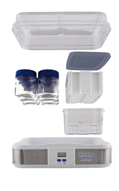 Oster CKSTYM1012 Mykonos Greek Digital Homemade Yogurt Maker, 2-Quart (Open Box)