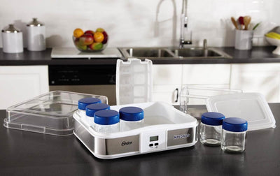 Oster CKSTYM1012 Mykonos Greek Digital Homemade Yogurt Maker, 2-Quart (Open Box)