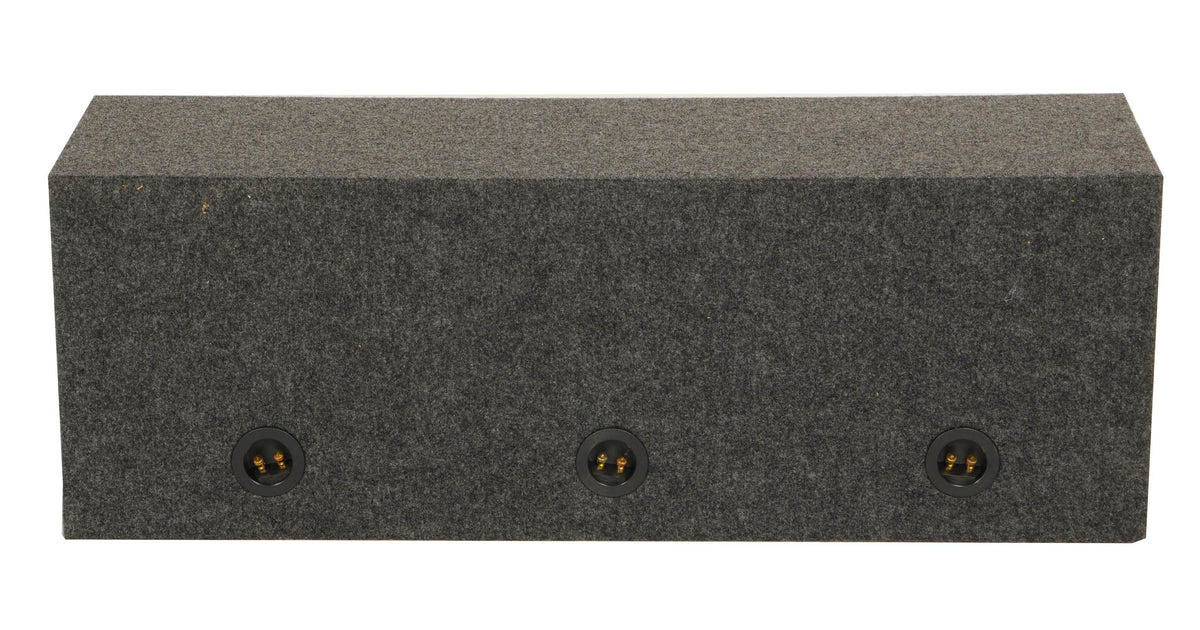 Q Power HD12 12" Sealed Triple Car Audio Subwoofer Sub Box Enclosure (Damaged)