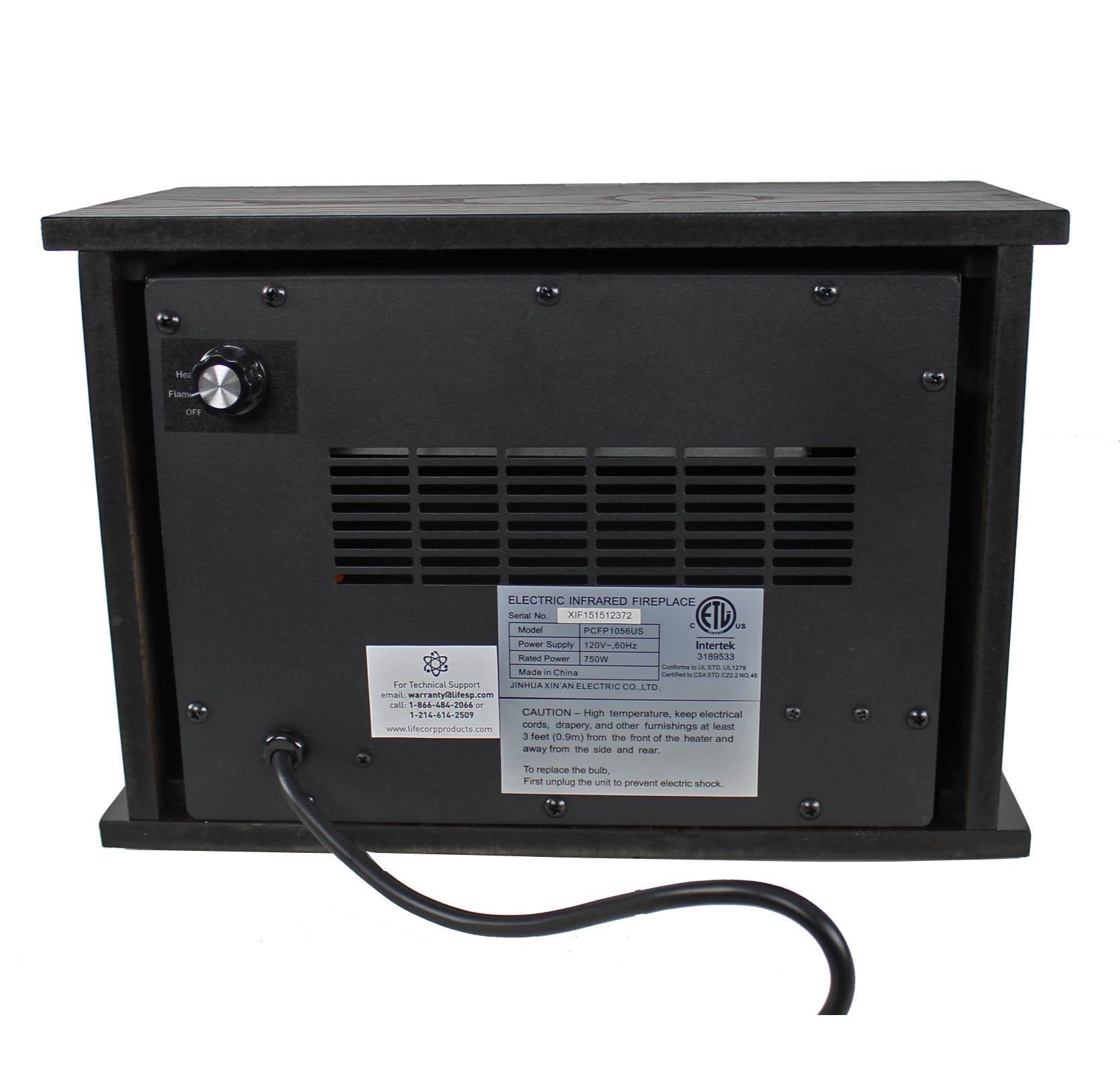 LifeSmart LifePro 150 Sq Ft Infrared Quartz Tower Heater + Mini Fireplace Heater - VMInnovations