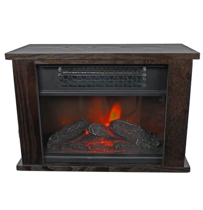 LifeSmart LifePro 150 Sq Ft Infrared Quartz Tower Heater + Mini Fireplace Heater - VMInnovations