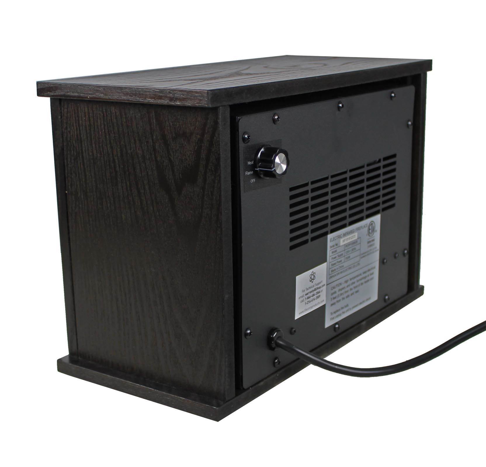 LifeSmart LifePro 150 Sq Ft Infrared Quartz Tower Heater + Mini Fireplace Heater - VMInnovations