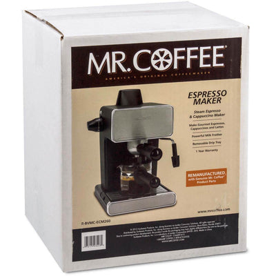 Mr. Coffee BVMC-ECM260 Steam Espresso Machine | S/S & Black (Missing Carafe)