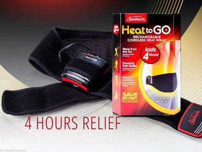 Sunbeam Portable Heat To Go Rechargeable Cordless Heat Knee Wrap (Open Box)