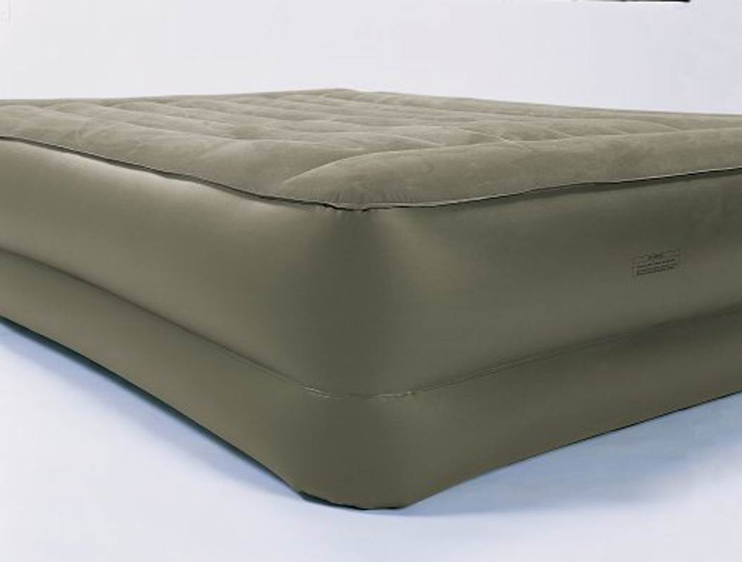 Insta-Bed Queen Raised 22" Air Mattress w Grip Bottom & Built-In Pump (Open Box)