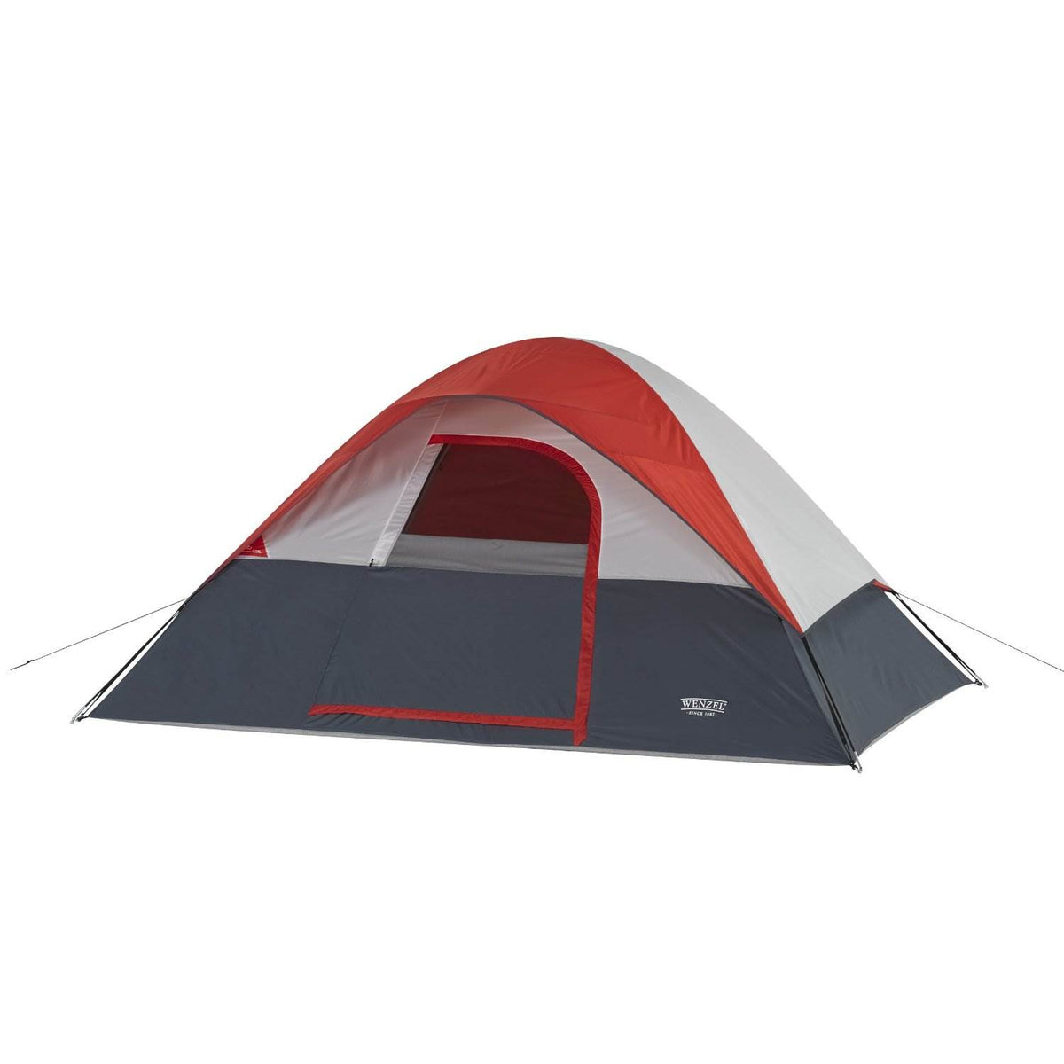 Wenzel 5-Person 10' x 8' Family Dome Camping Tent - Red/Grey 7362616 (Open Box)