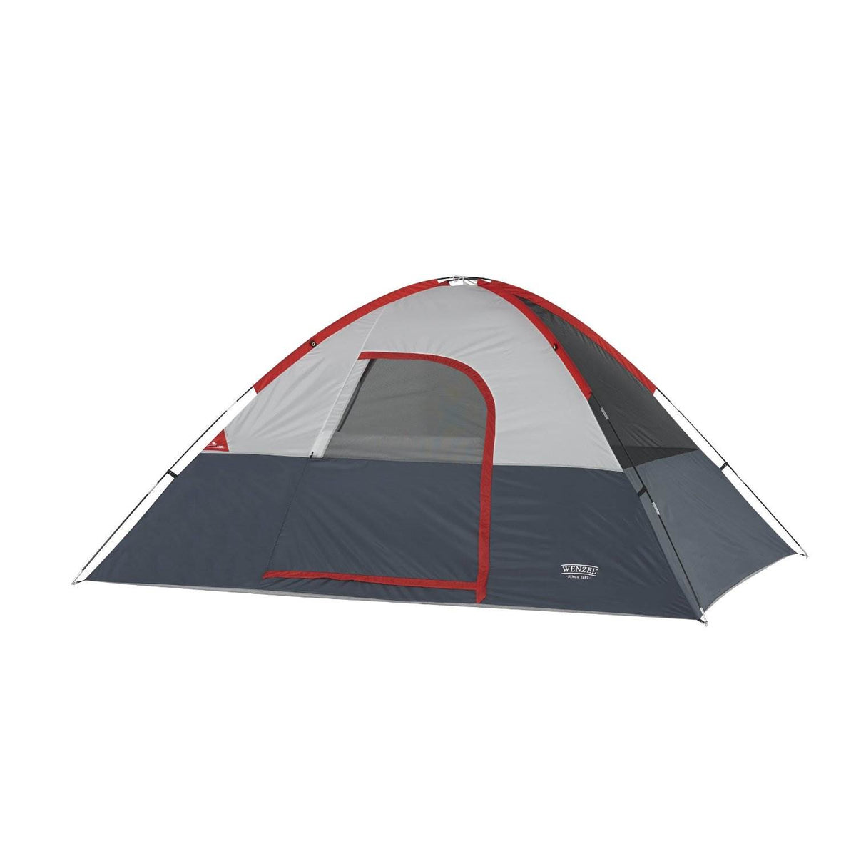 Wenzel 5-Person 10' x 8' Family Dome Camping Tent - Red/Grey 7362616 (Open Box)