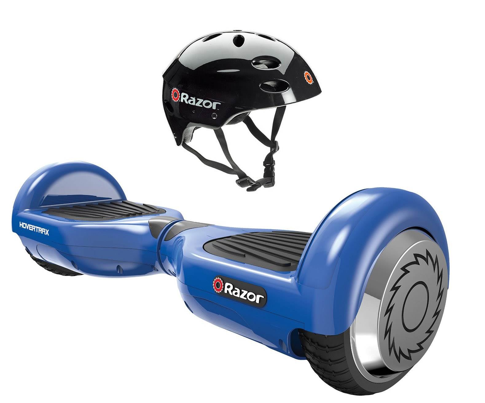 Razor Hovertrax 1.0 Electric Hoverboard Smartboard Scooter, Blue with Helmet