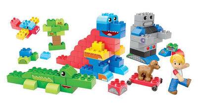 Mega Bloks Junior Builders Build-a-Story 100 Piece Tub Ages 2-5 | CYR23