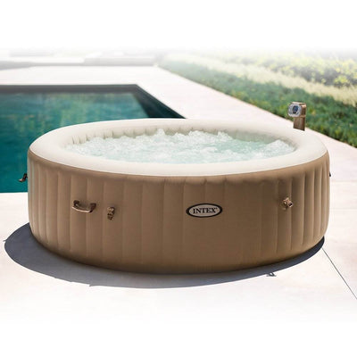 Intex Pure Spa 6 Person Inflatable Portable Hot Tub with Headrest and Cup Holder