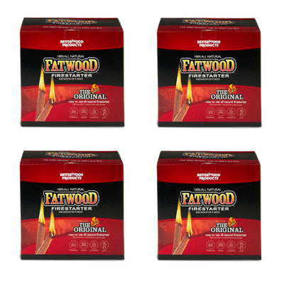 Betterwood Products 9910 Fatwood 10 Pound Natural Wood Firestarter (4 Pack)