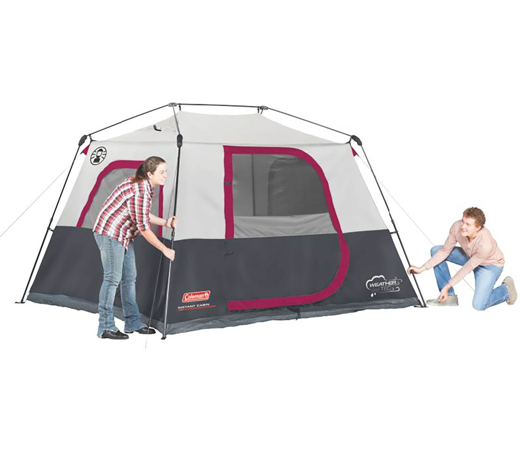 Coleman 6-Person Family Camping Tent 10 x 9 Feet with WeatherTec (Open Box)