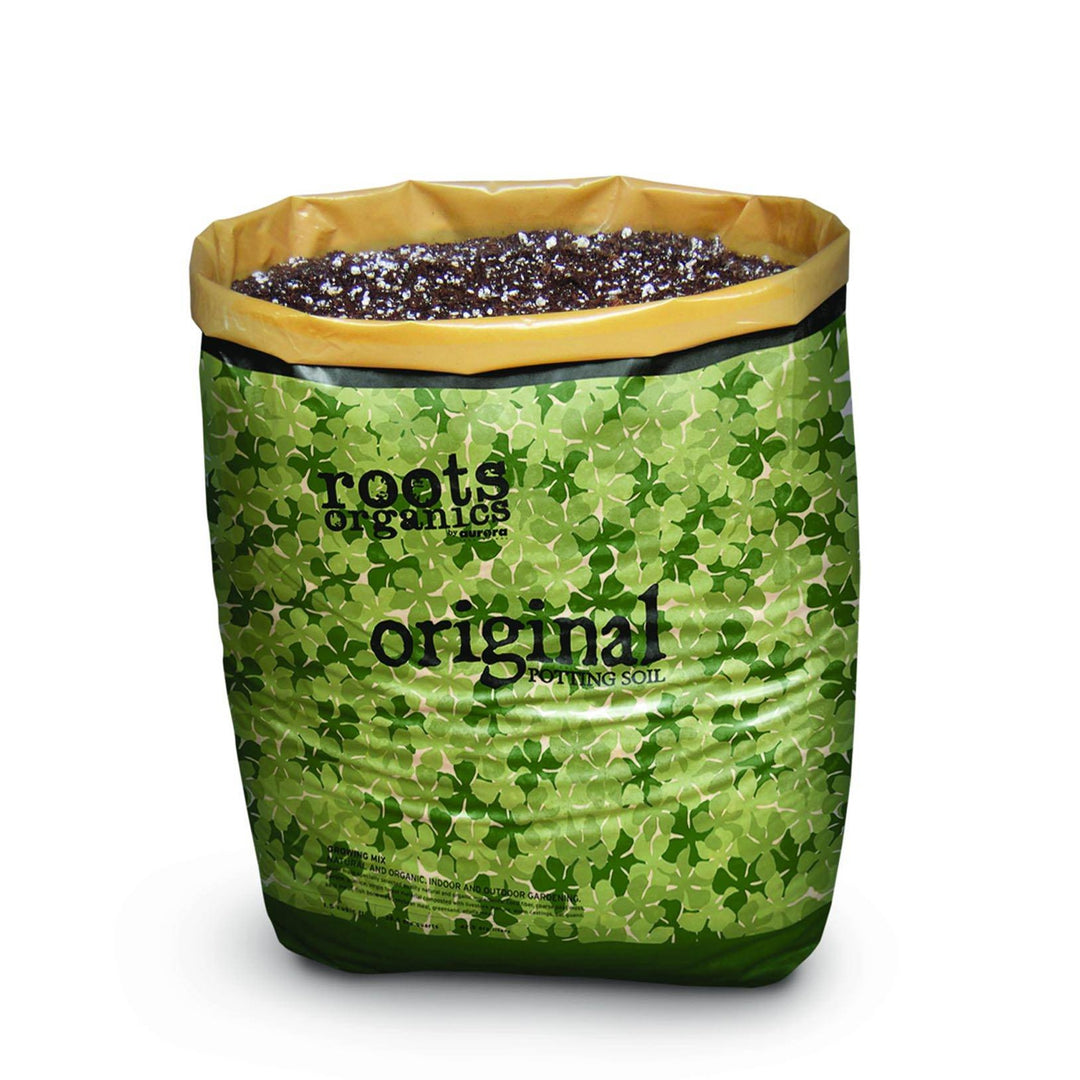 Algreen Valencia 12x18 Inch Round Planter Pot w/ Roots Potting Soil, 1.5 CuFt