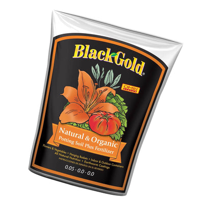SunGro Black Gold Natural Organic Potting Soil w/ Fertilizer, 2 Cu Ft (10 Pack)