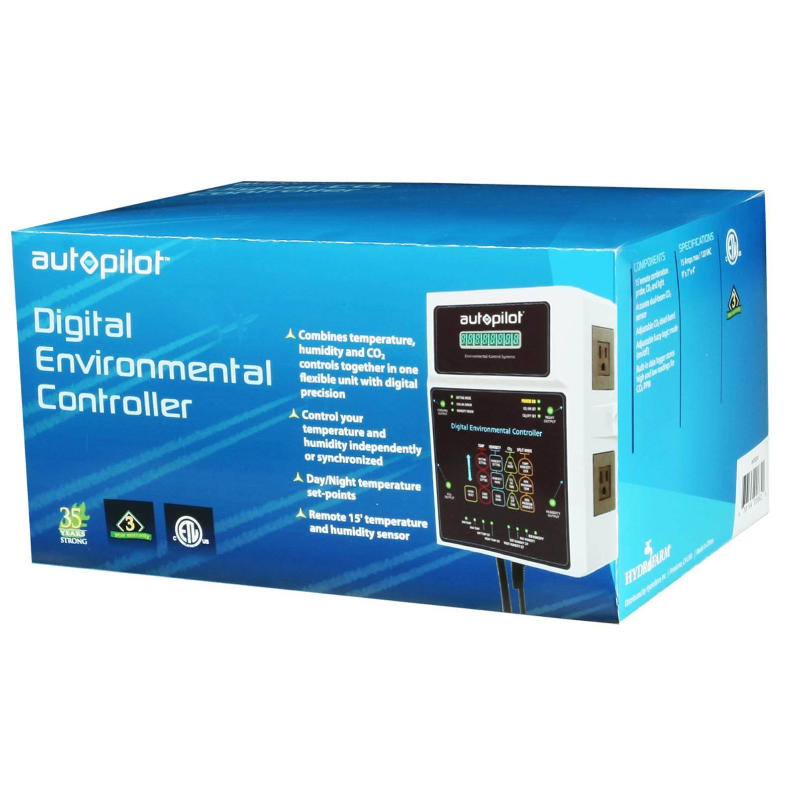 AutoPilot Digital Garden Temp Co2 Environmental Controller w/ Sensor (For Parts)
