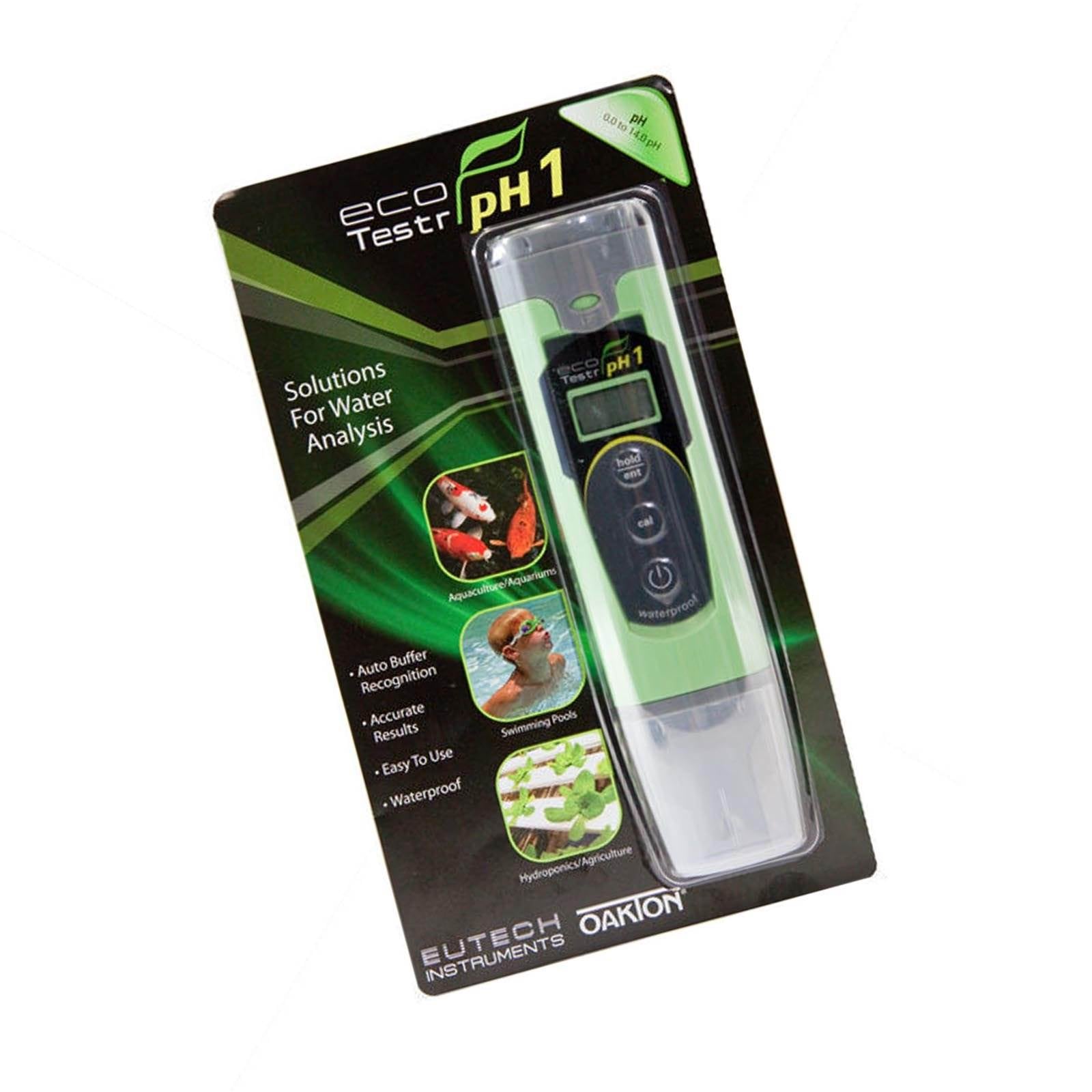 Oakton EcoTestr pH1 Digital Waterproof pH Solution Tester Meter Pen (Open Box)