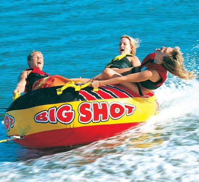 Airhead Big Shot Quadruple Rider Boat Lake Water Towable Open Top Tube (Used) - VMInnovations