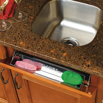 Rev-A-Shelf 16" Front Tip-Out Sink Tray Organizer for Kitchen Sink, 6541-16-52