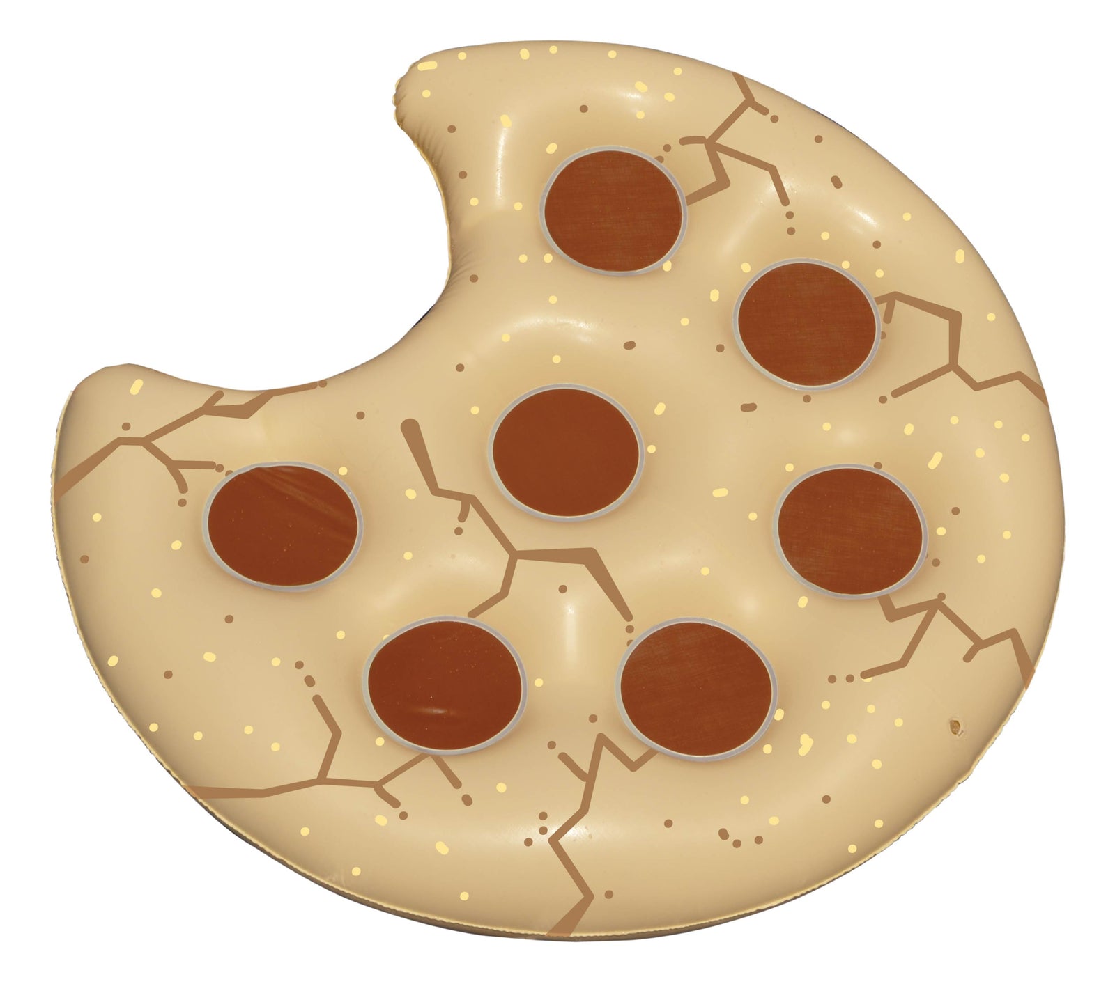 Swimline Chocolate Chip Cookie Inflatable Swimming Pool Water Raft Float Lounger - VMInnovations