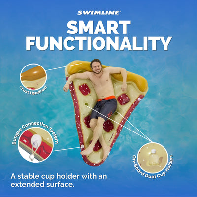 Swimline Swimming Pool Inflatable Cherry Pie Slice Float Raft Fun Toy | 90646