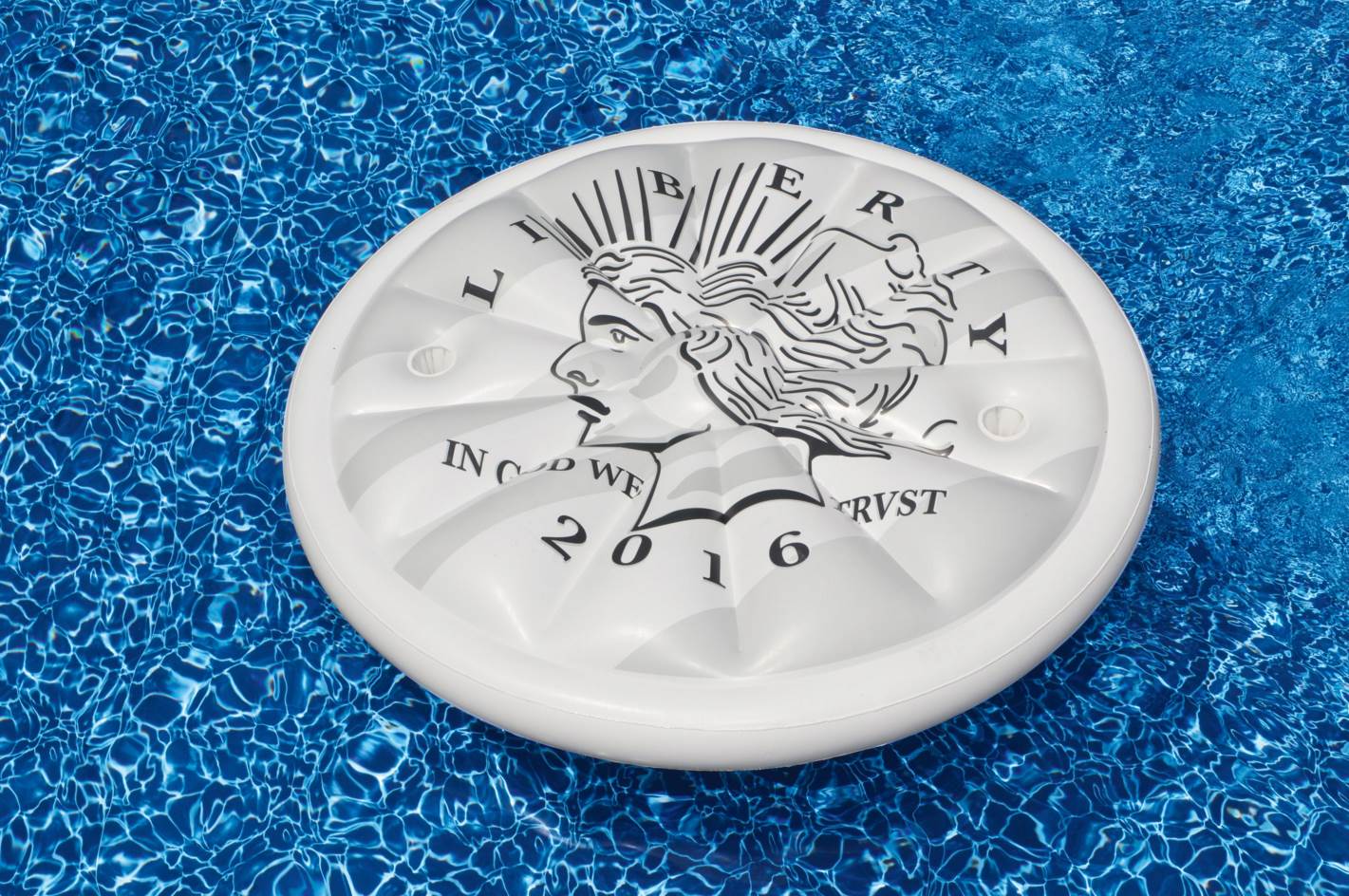 Swimline 90545 Giant Inflatable Swimming Pool Silver Dollar Lounger Float Toy - VMInnovations