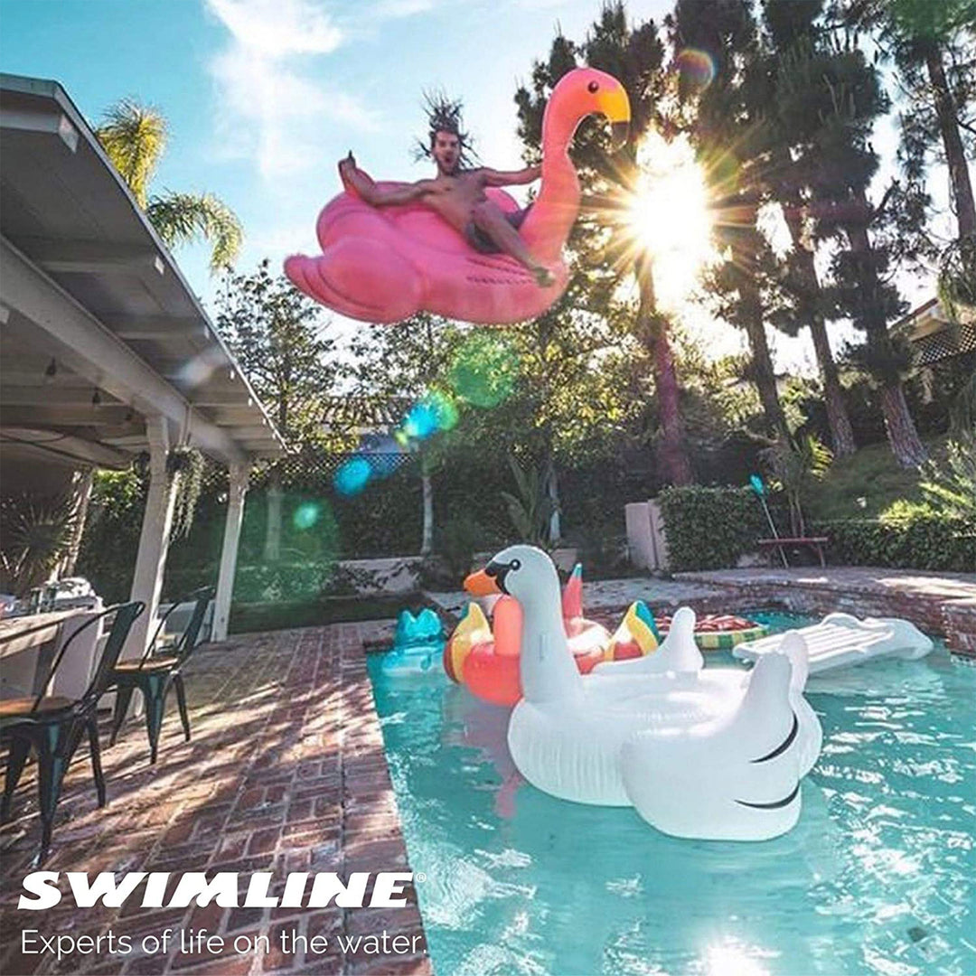 Swimline Swimming Inflatable Giant Pink Flamingo Float Toy (Open Box) (2 Pack)