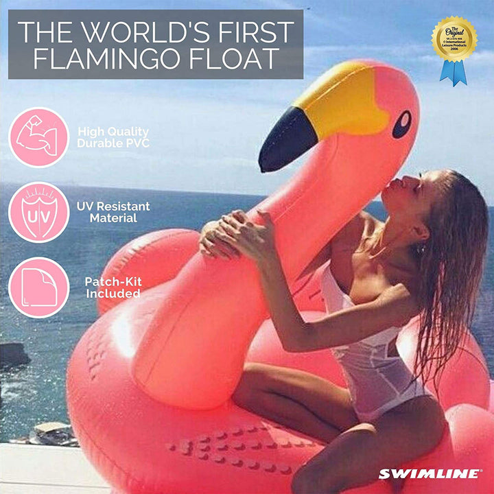 Swimline Swimming Inflatable Giant Pink Flamingo Float Toy (Open Box) (2 Pack)