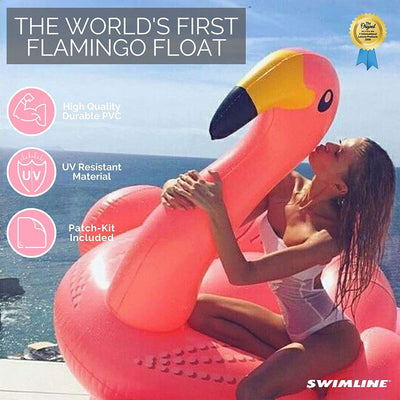 Swimline Swimming Inflatable Giant Pink Flamingo Float Toy (Open Box) (2 Pack)