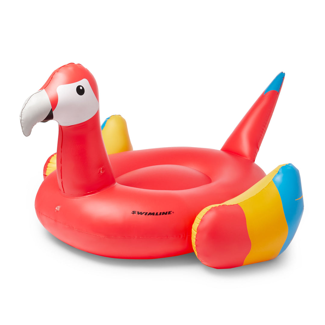 Swimline 90629 Giant 93" Tropical Parrot Inflatable Ride On Swimming Pool Float