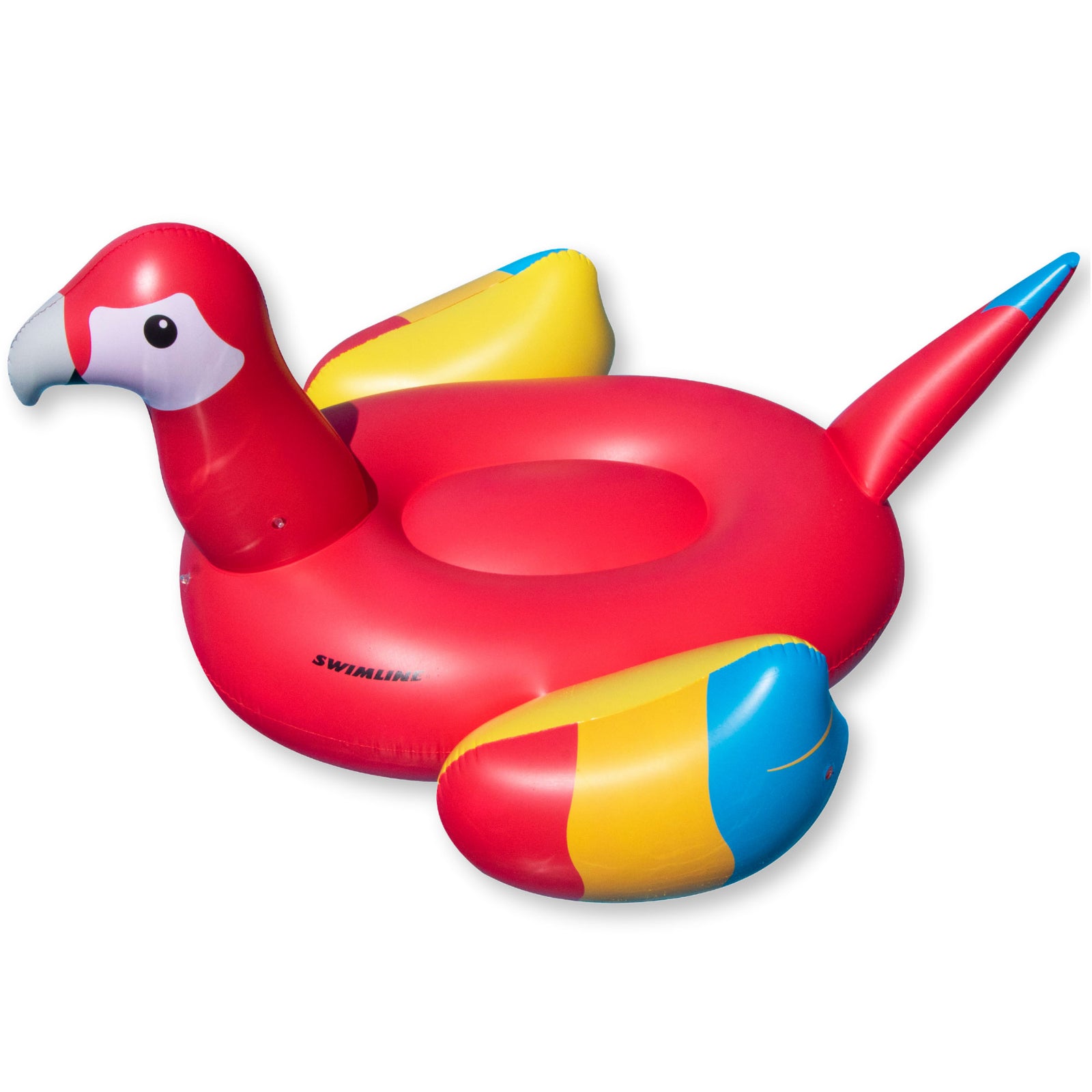 Swimline 90629 Giant 93" Tropical Parrot Inflatable Ride On Swimming Pool Float - VMInnovations