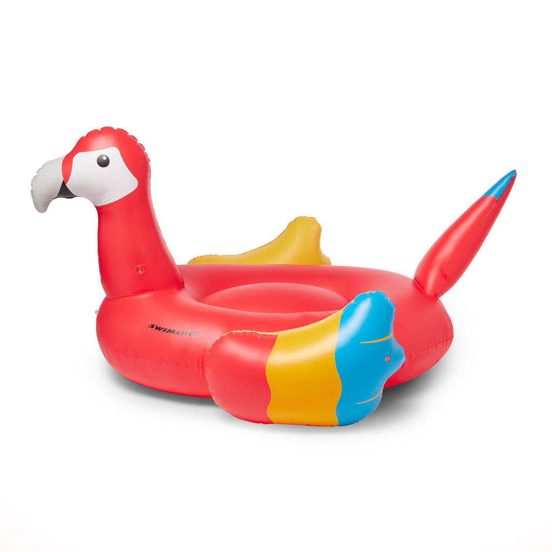 Swimline 90629 Giant 93" Tropical Parrot Inflatable Ride On Swimming Pool Float