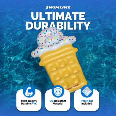 Swimline Ice Cream Dream Float Inflatable Swimming Pool Toy Raft (Open Box)