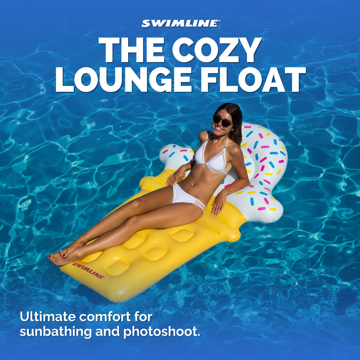 Swimline Ice Cream Dream Float Inflatable Swimming Pool Toy Raft (Open Box)