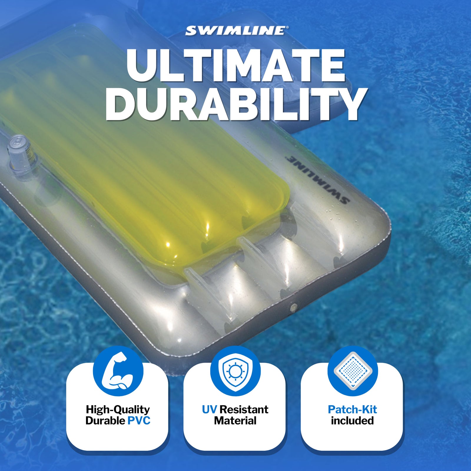 Swimline 72" Inflatable Frosted Beer Mug Swimming Pool Lounger Floating Raft - VMInnovations