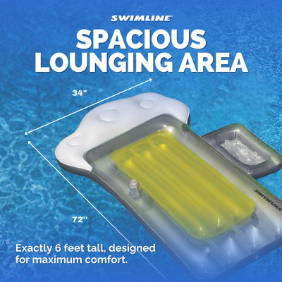 Frosted Beer Mug Inflatable Swimming Pool Lounger Floating Water Raft (Used)