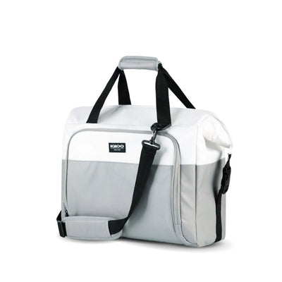 Igloo Durable & Adjustable Snapdown 36 Can Cooler Bag, White and Gray (Used)