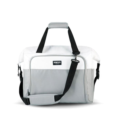 Igloo Adjustable Insulated 36 Can Cooler Bag, White and Gray (For Parts)