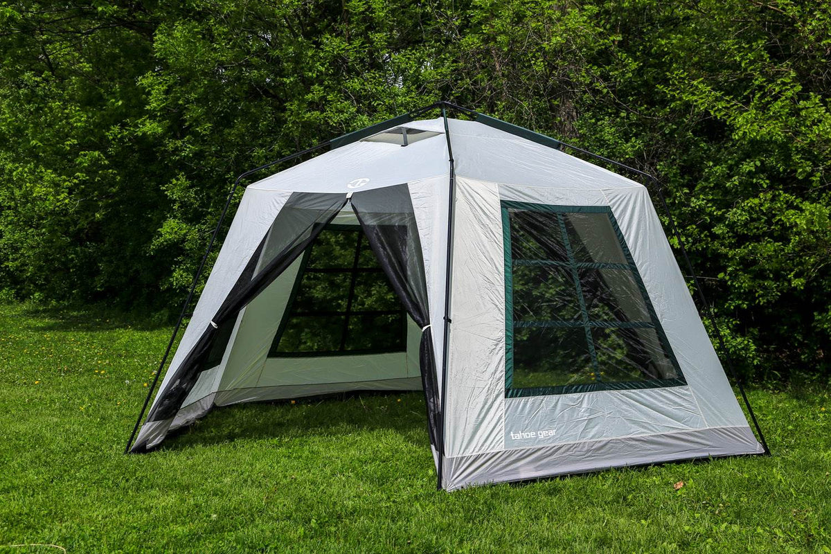 Tahoe Gear Aspen Creek Screen House Outdoor Picnic Shelter, Gray (Open Box)