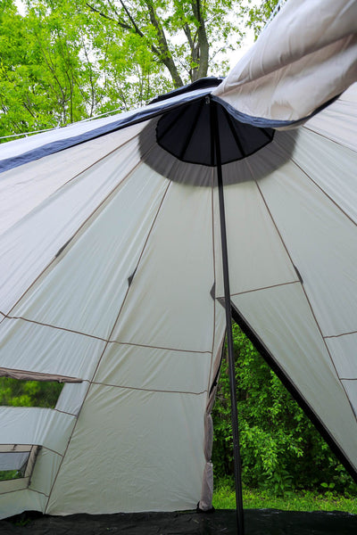 Tahoe Gear Bighorn XL 18' x 18' 12 Person Teepee Cone Shape Camping Tent